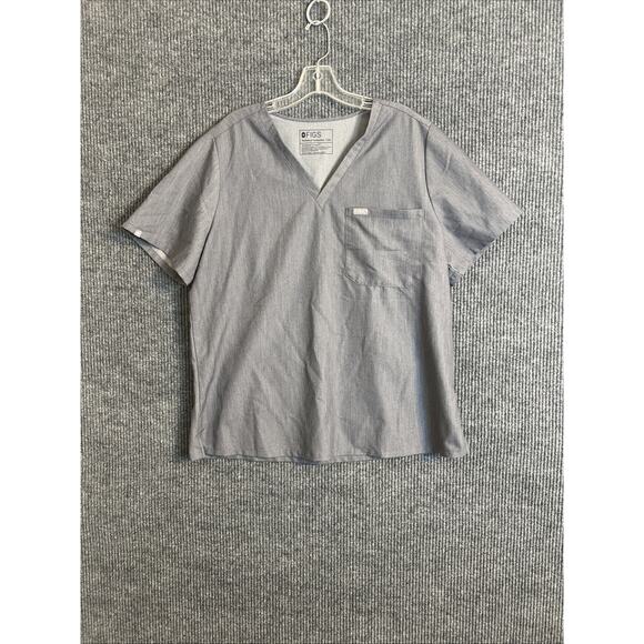 Figs Womens Catarina One Pocket Scrub Top Size XXL Gray Short Sleeve Medical - Picture 1 of 9